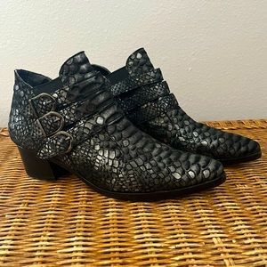 Modern Vice Jett reptile print ankle booties size 37